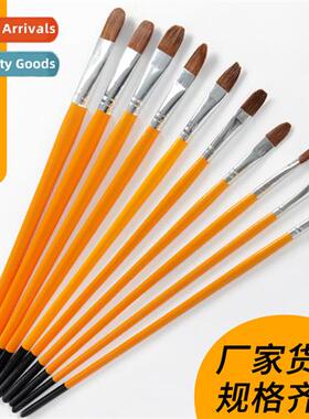 Art Brushes 826 Wolf Hair Gouache Oil Brush Yellow Rod Singl