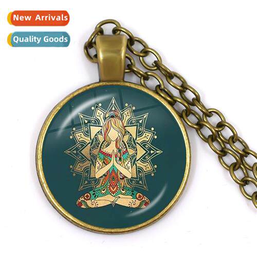 Fashi Dem Slayer Necklace Cute Anime Style Glass Gemste Pend