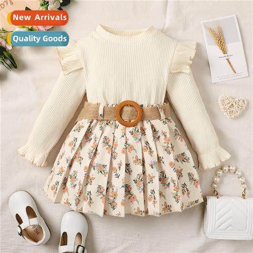 Girls Spring  Autumn 2023 new n solid color lg-sleeved top +