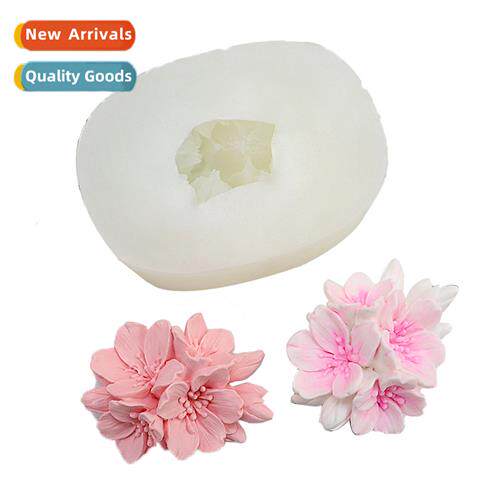 Flower Silice Mould Peach Blossom Leaf Chocolate Flip Cake D