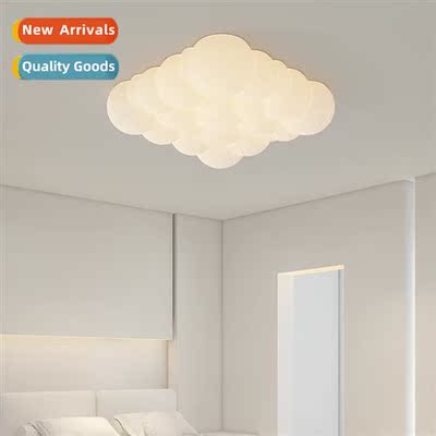 Scinavian simple square bedroom ceiling light cream bubble s