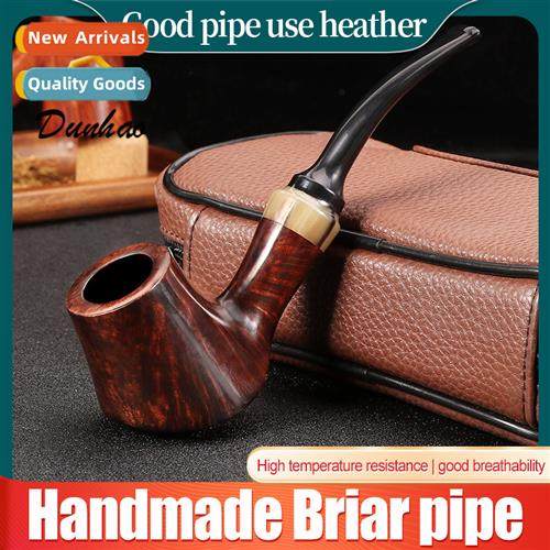 New briar pipe 9mm filter cartridge briar pipe curved mouth