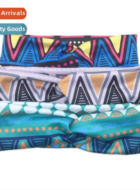 2021 summer new knted cross headbands in Europe and  Uned St