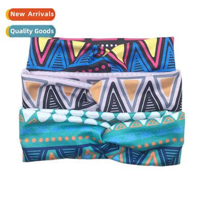 2021 summer new knted cross headbands in Europe and  Uned St