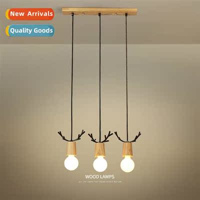 American creative chelier log lamp antler lamp dining room l