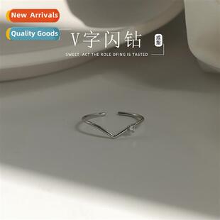 v-shaped ring fashi persalized simple opening solaire finger