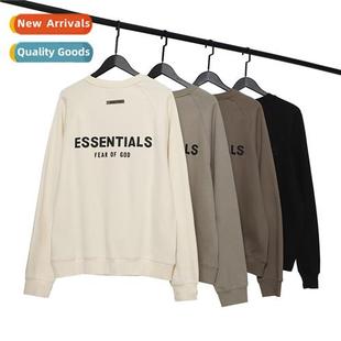 Line Padded Back FOG Crew Repeat Letter Sweatshir Essentials