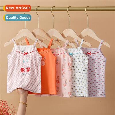 23 summer new girls lycra print work word undershirt in smal