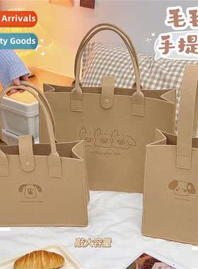 Autumn  winter original felt hbag creative carto bear cute s