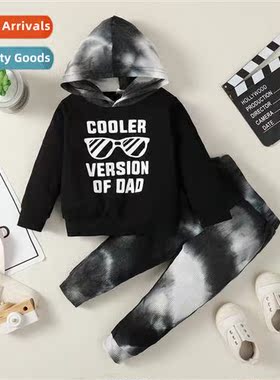 Boys spring  fall  2023 new n letters printed lg-sleeved hoo