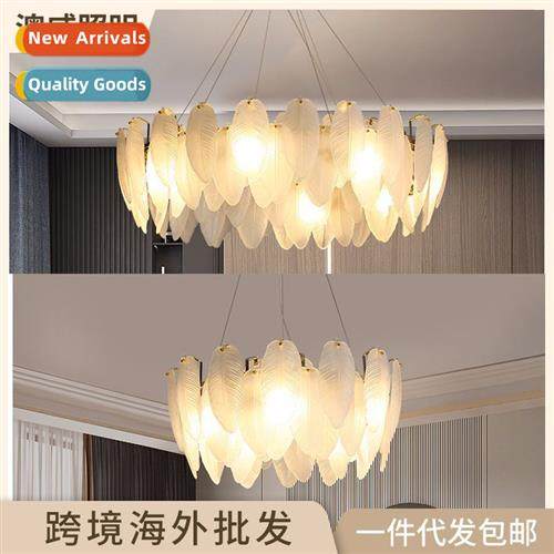 New crystal chelier fear shape light luxury crystal glass li