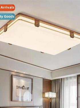 Full copper new chinese living room ceiling light solid wood