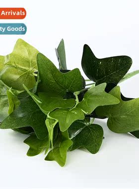 Simulati Plant Decorati 7 Heads  Heart Leaves 7 Heads Green