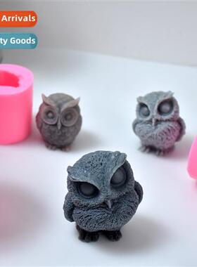 Three-dimensial owl diy flip candy silice mould liquid silic