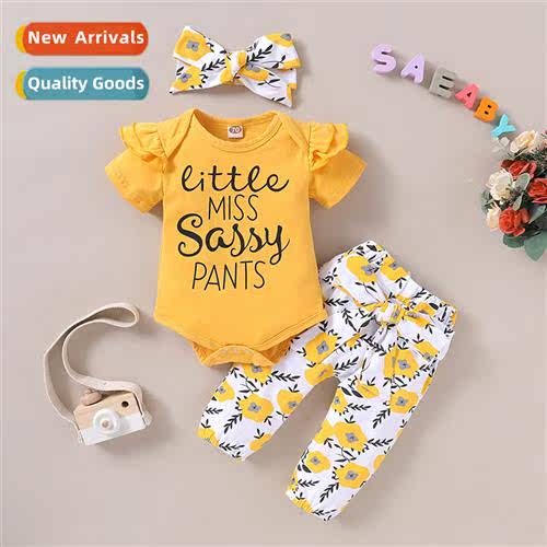 Girls Spring  Autumn 2021 new n letter print short-sleeved t