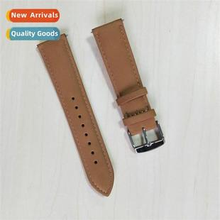 steel camel time smart watch round lear pebble brown