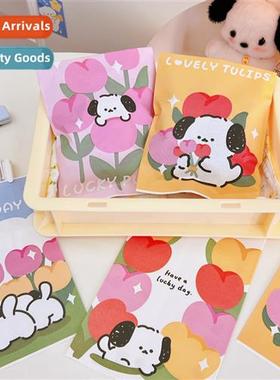 Cute carto jelly dog paper storage mini paper bags tulip dog