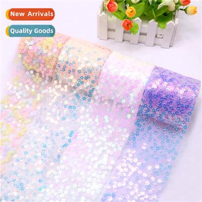 8cm 10cm 12cm Colorful Plum Glter Sequins Mesh Roll DIY Hair