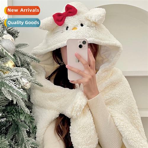 2023 new shawl cute carto kten fall  winter thickened warm b