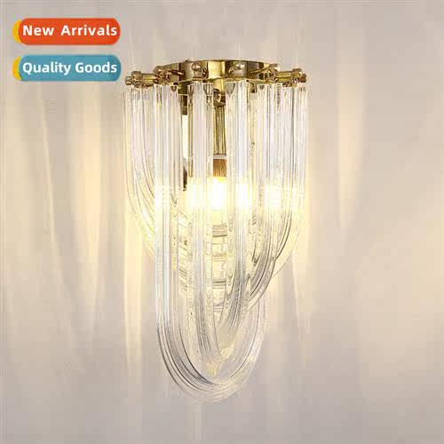 Light luxury -modern crystal wall lamp living room sa backgr