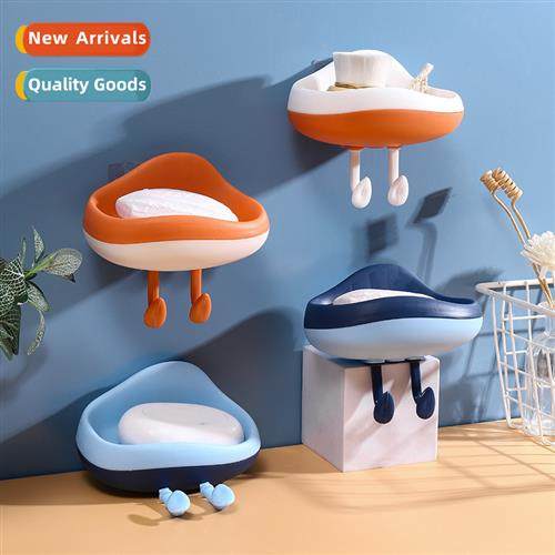 Cloud ing wall-mounted draining soap box home bathroom free