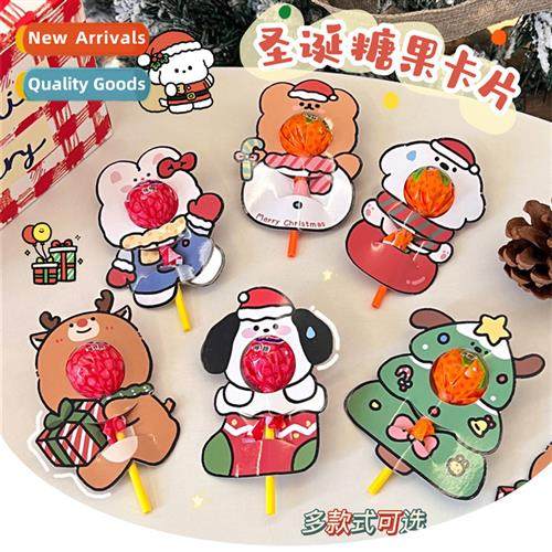 TengYi original Christmas lollipop card card blessing greeti