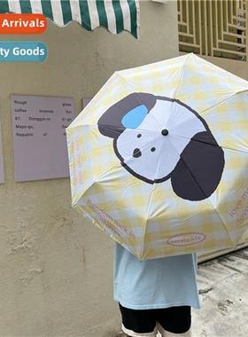 sweating puppy sunny umbrella ins style girl heart cute yell