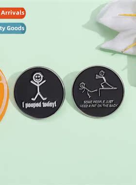 Europe and  Uned States interesting black round brooch creat