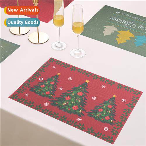Christmas dinner mat PVC table mat heat insulati mat waterpr