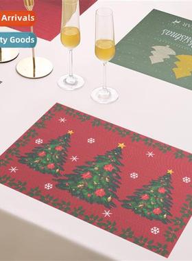 Christmas dinner mat PVC table mat heat insulati mat waterpr