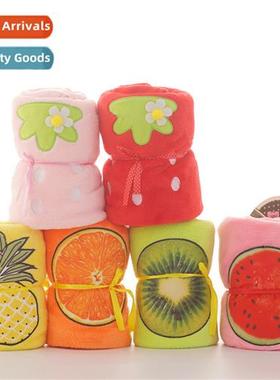 Summer Fru Flannel Roll Blanket Childrens Blanket Small Blan