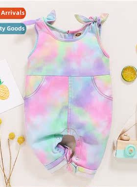 ins baby spring  fall  2020 new n baby girl sleeveless denim
