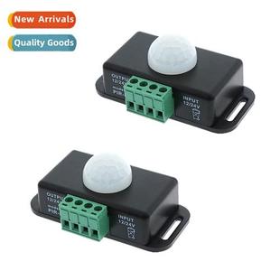 Time PIR 24V Black Sensor Adjustable LED Delay Human