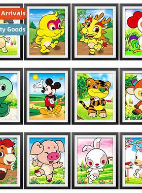 5d diamd painting new magic square round diamd children hmad