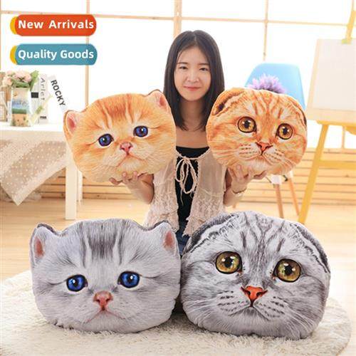 New cute cat plush toys can be printed logo can add QR code