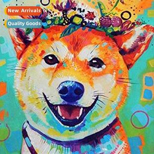 Cross Stch New DIY Painted Puppy Full Stch Simple Hmade Thre