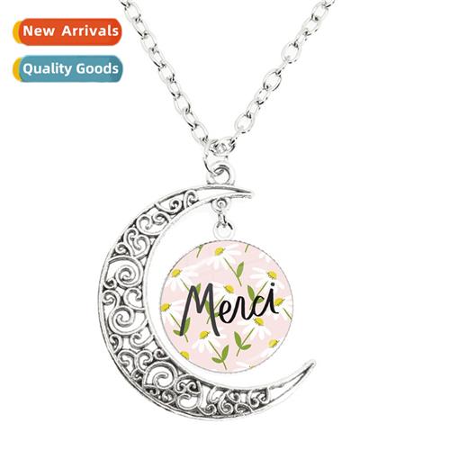New French Merci Maisse Mo Necklace Dome Pendant Diy Handmad