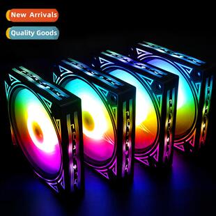 Desktop Computer Case Fan Notebook 12CM LED Power  Cooling F