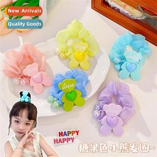 band cute bear Childrens girls intestine headband tie large