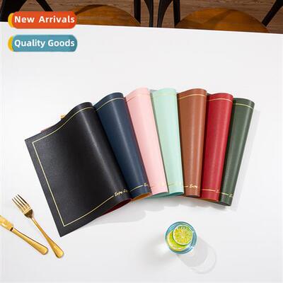 Color clashing rectangular placemats Scinavian style lear pl