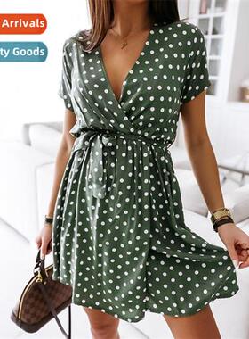 2022 Europe and  Uned States new womens short-sleeved printe