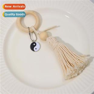 buckle beads Uned and Europe napkin taiji tassel wood New