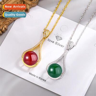 Vintage palace folk whirlwind hanfu zirc natural green agate