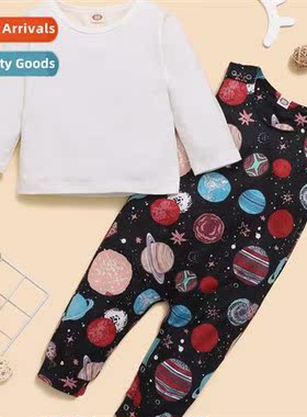 Girls Spring  Autumn 2021 new n solid color lg-sleeved top +