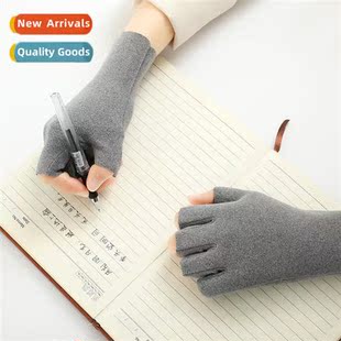gloves winter half fall finger five Warm velvet