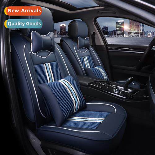 2020 new semi-wrapped lear ice silk vertical stripes four se