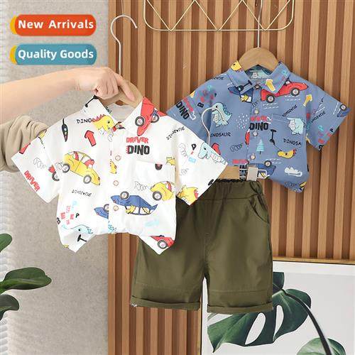 2023 summer new boys carto shirt short-sleeved su boys baby