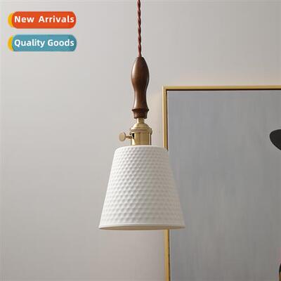 Walnut Japanese ceramic simple bedroom bedside entry lamps