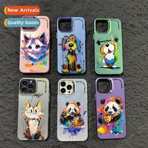 ing ink animal phe case 15promax colorful silver case cute 1