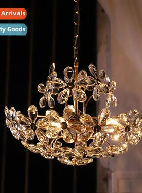 Light luxury dining room chelier lighting French crystal vin